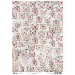 Decoupage Rispapper, fjärilar