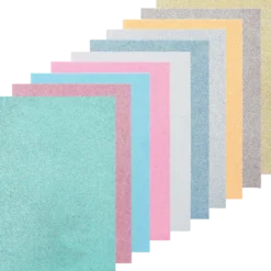 Dekorgummi Glitter Pastell