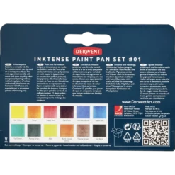 Derwent Inktense Paint Pan nr 1, 12 st