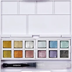 Derwent Metallic Paint Pan, 12 st