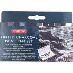 Derwent Tinted Charcoal Paint Pan, 12 st