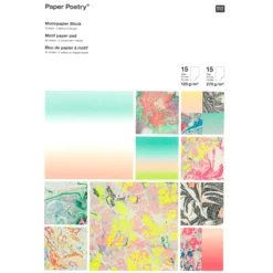 Designblock marbled 21x30 cm 30 st