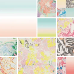 Designblock marbled 21x30 cm 30 st