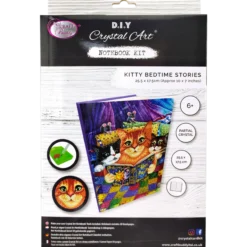 Diamond Painting Notebook Kitten Bedtime