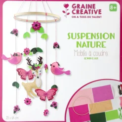 DIY Sy en mobil i filt, rosa