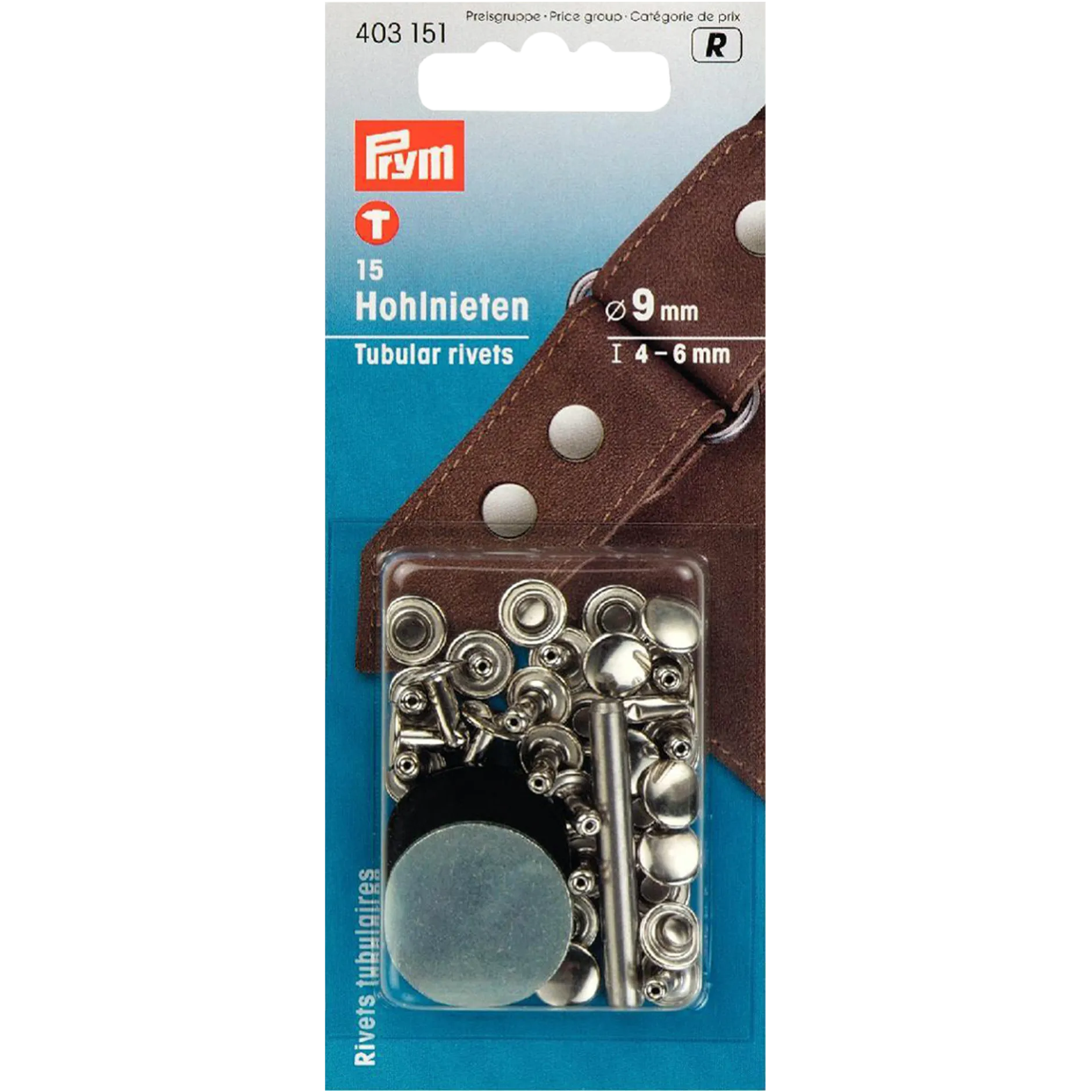 Dubbelnit, Ø 9 mm