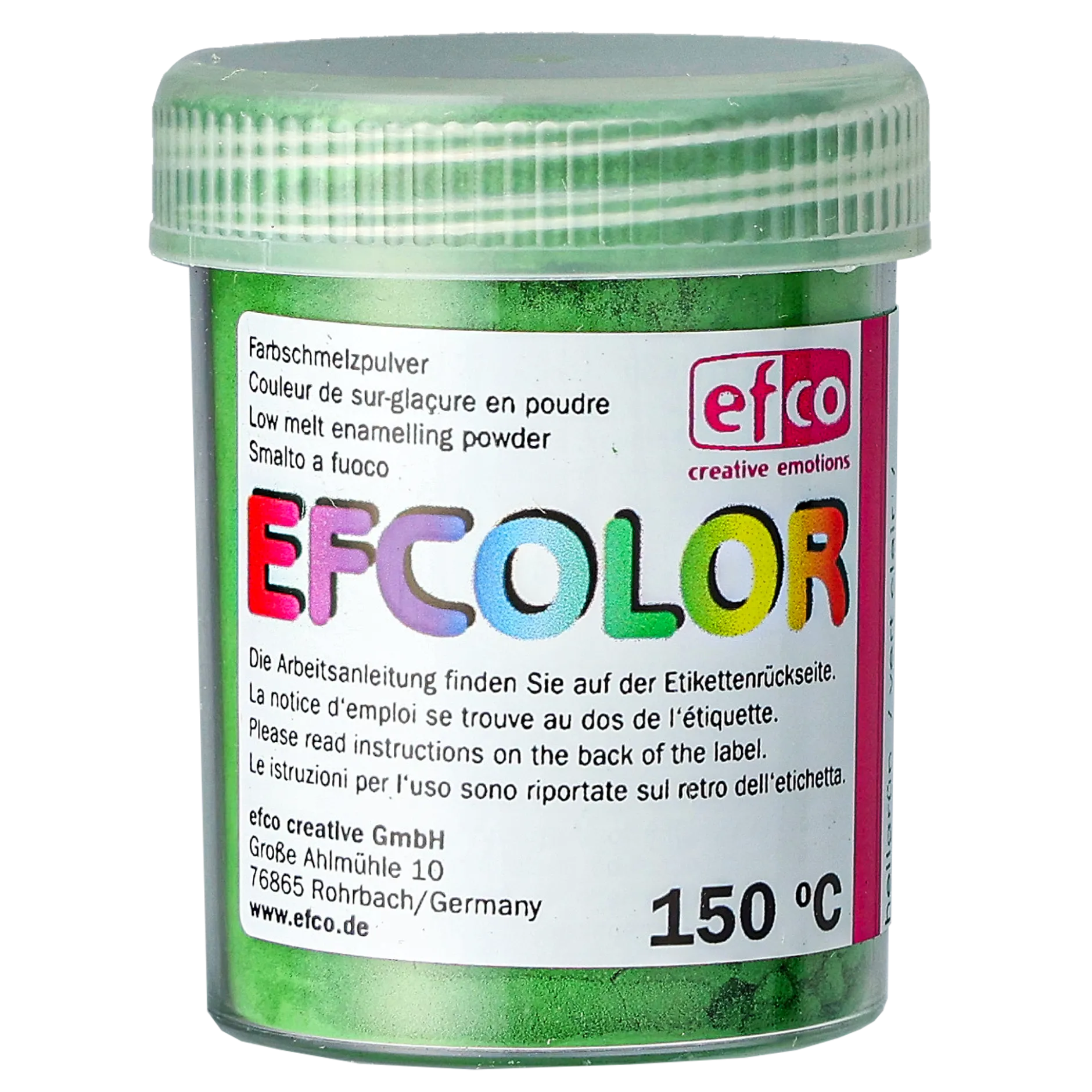 Efcolor smältpulver, ljusgrön