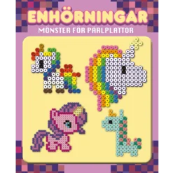 Enhörningar, mönster för pärplattor