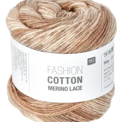 Fashion cotton merino lace, beige ombré