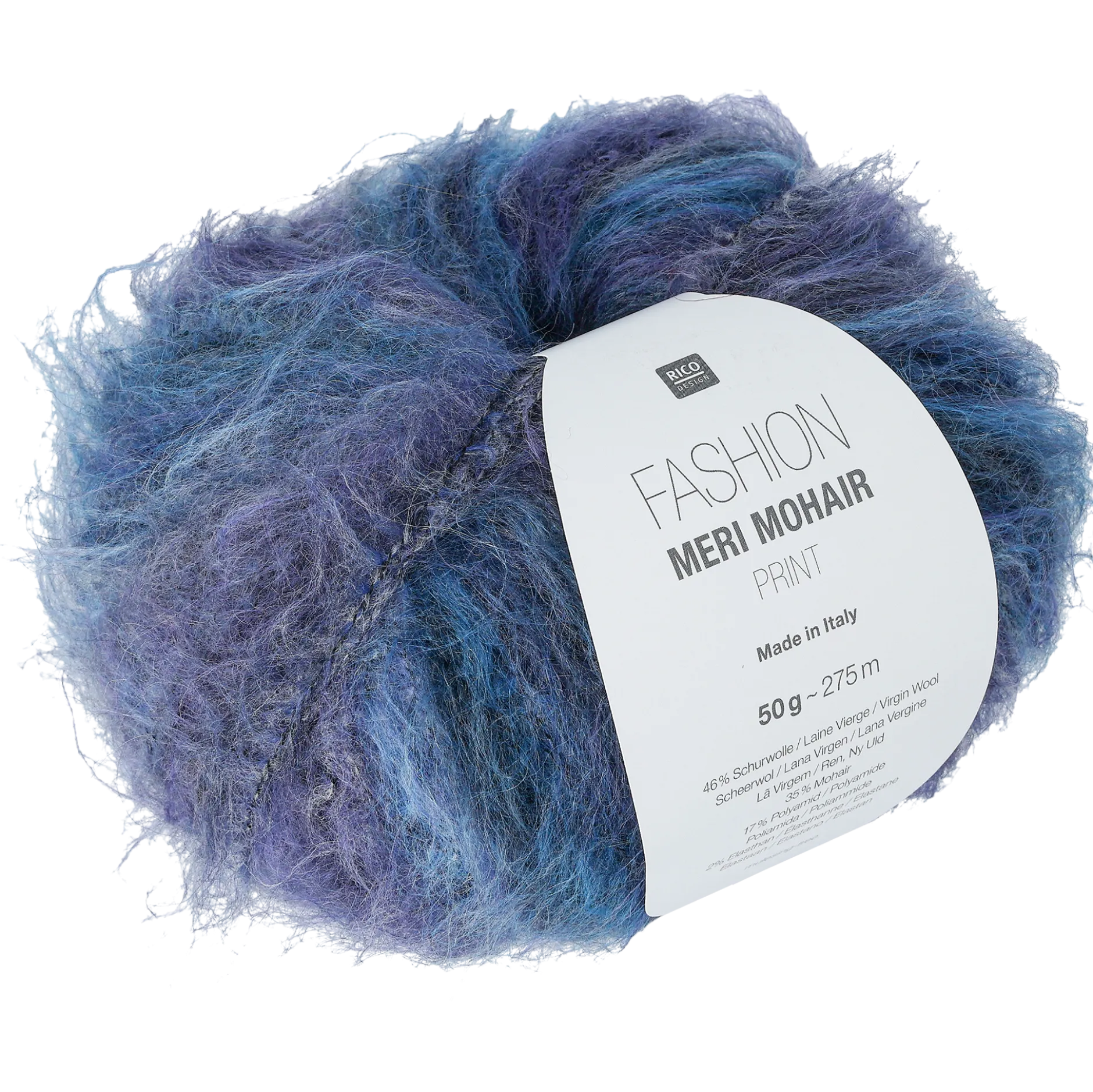 Fashion Meri Mohair Print, Blå violer