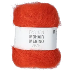 Fashion Mohair Merino Aran, Röd