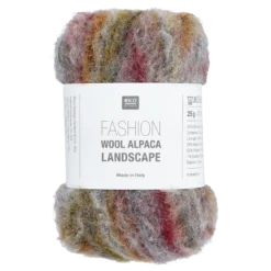 Fashion wool alpaca landscape, Ethno shades