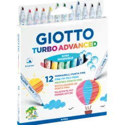 Fiberspetspenna Giotto Turbo Advanced, 12 st