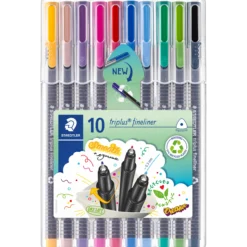 Fiberspetspenna Triplus Fineliner, 10 st