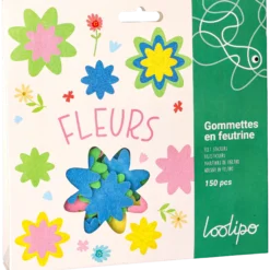 Filt stickers blomma