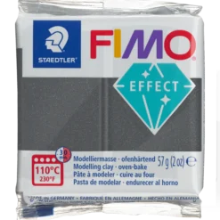 FIMO metallic, stålgrå