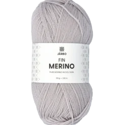 Fin merino ullgarn, ljusgrå