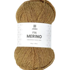 Fin merino ullgarn, tobaksbrun