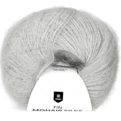 Fin mohair/silke garn, arctic wolf