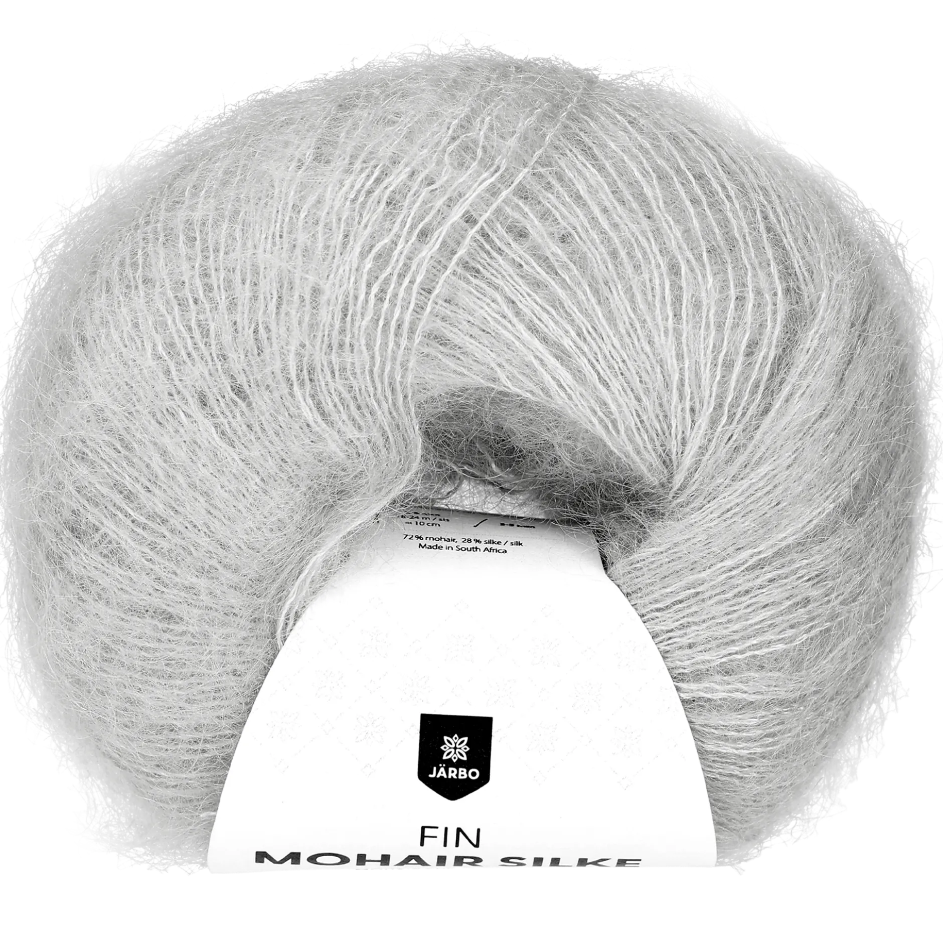 Fin mohair/silke garn, arctic wolf