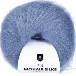Fin mohair/silke garn, blue shadow