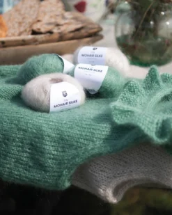 Fin mohair/silke garn, firecracker