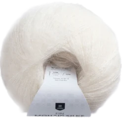 Fin mohair/silke garn, natur