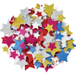 Foam stickers glittriga stjärnor