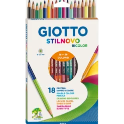 Färgpenna Stilnovo Bicolor, 18 st
