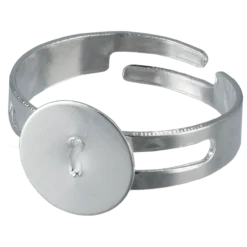 Försilvrad justerbar ring