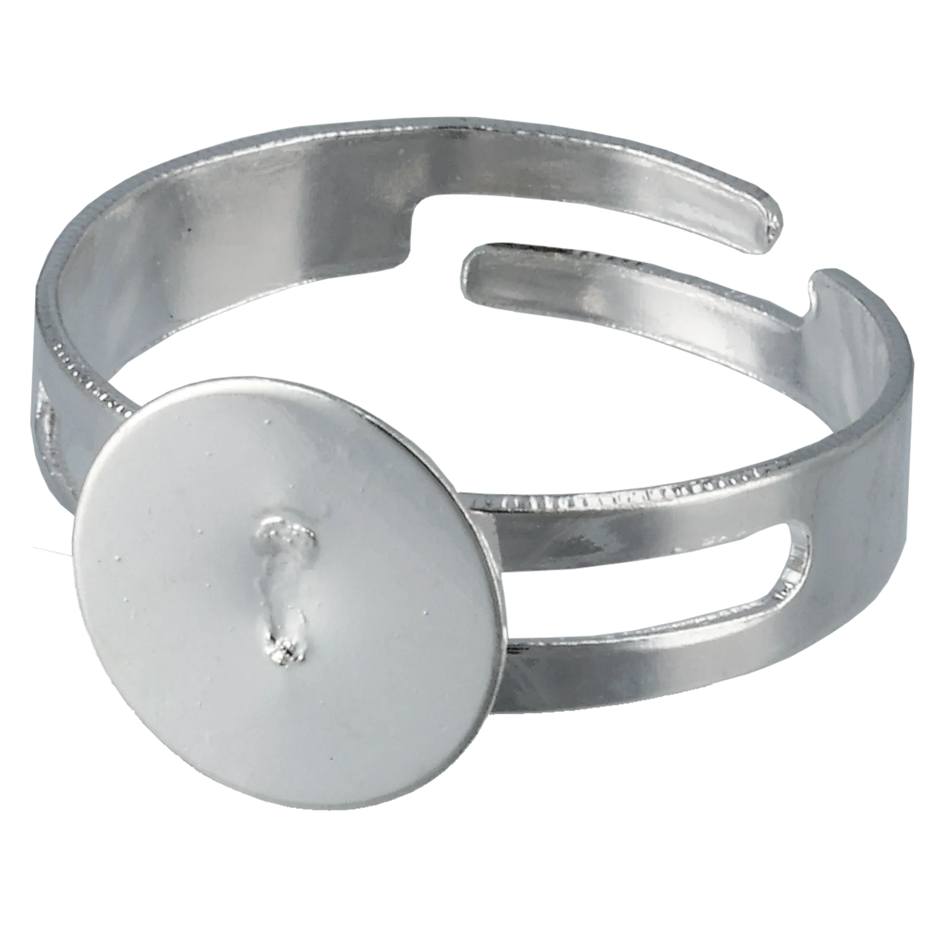 Försilvrad justerbar ring