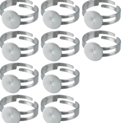 Försilvrad justerbar ring