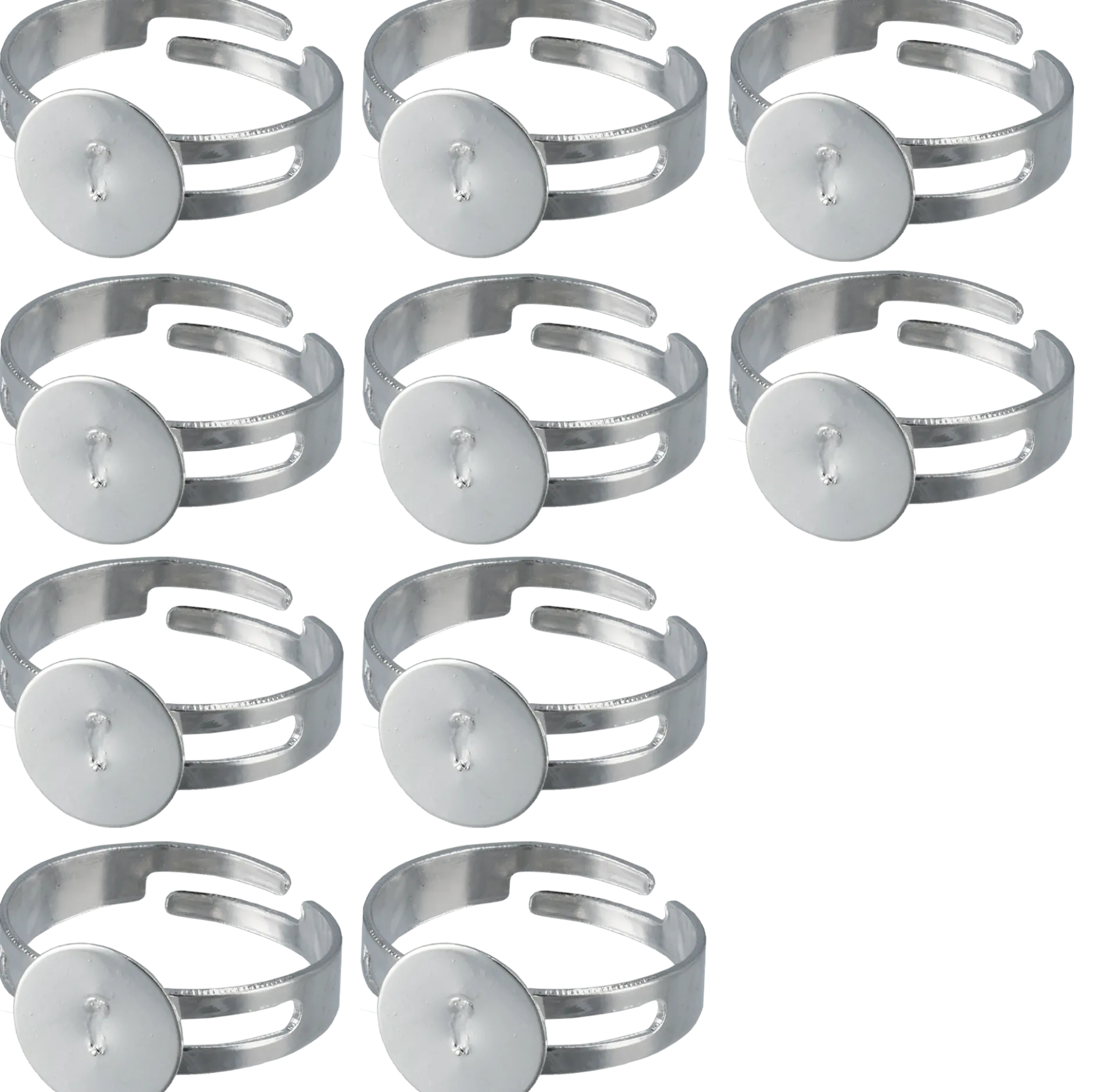Försilvrad justerbar ring