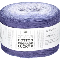 Garn Creative cotton dégrade lucky 8, denim