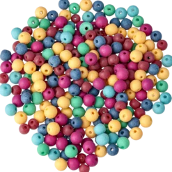 Glaspärlor mix 100 gram, basfärger