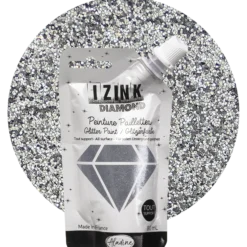 Glitterfärg, silver