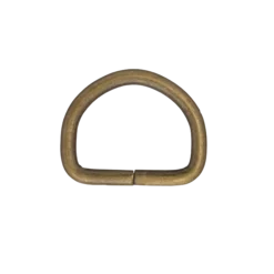 Halvrund ring, antik mässing