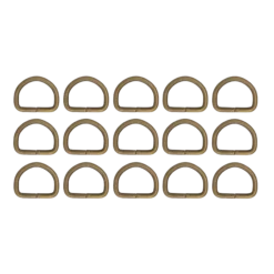 Halvrund ring, antik mässing