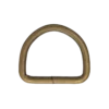 Halvrund ring, antik mässing