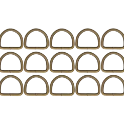 Halvrund ring, antik mässing