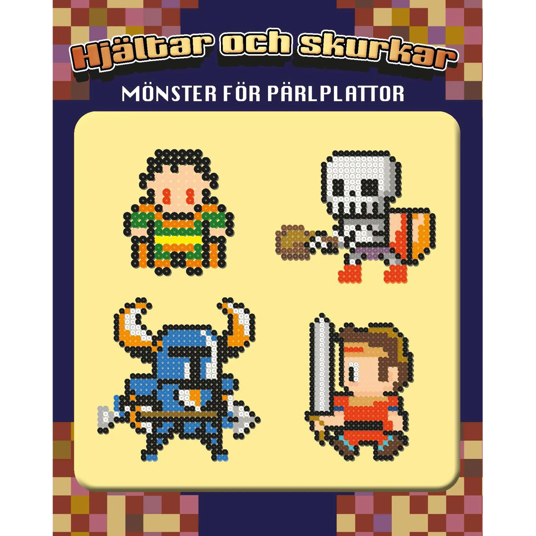 Hjältar & Skurkar, mönster för pärlplattor