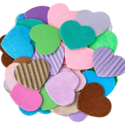 Hjärt stickers med olika textur
