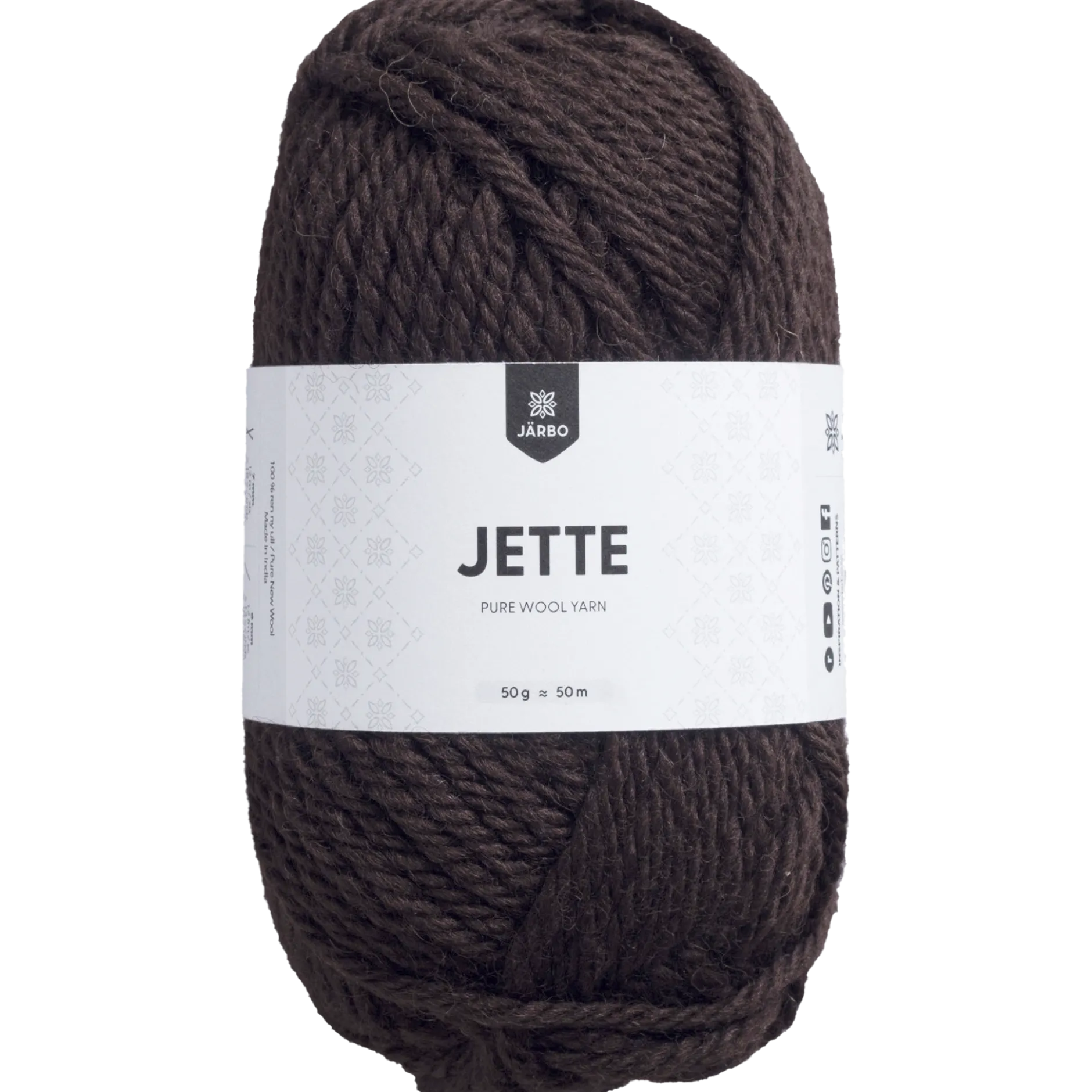 Jette ullgarn, brun
