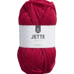 Jette ullgarn, julröd