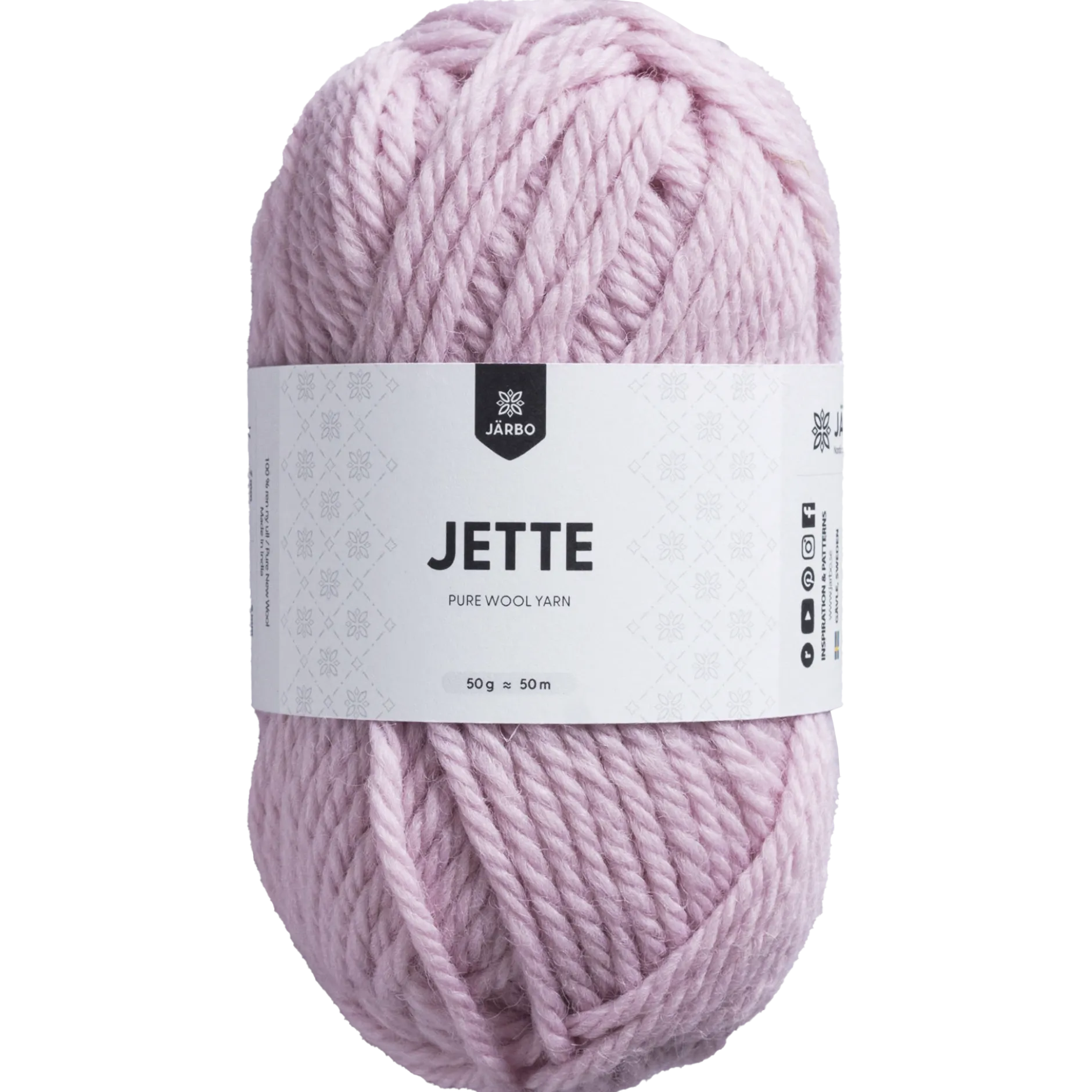 Jette ullgarn, ljusrosa