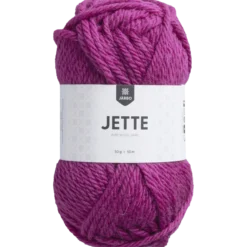 Jette ullgarn, pink