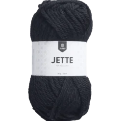 Jette ullgarn, svart