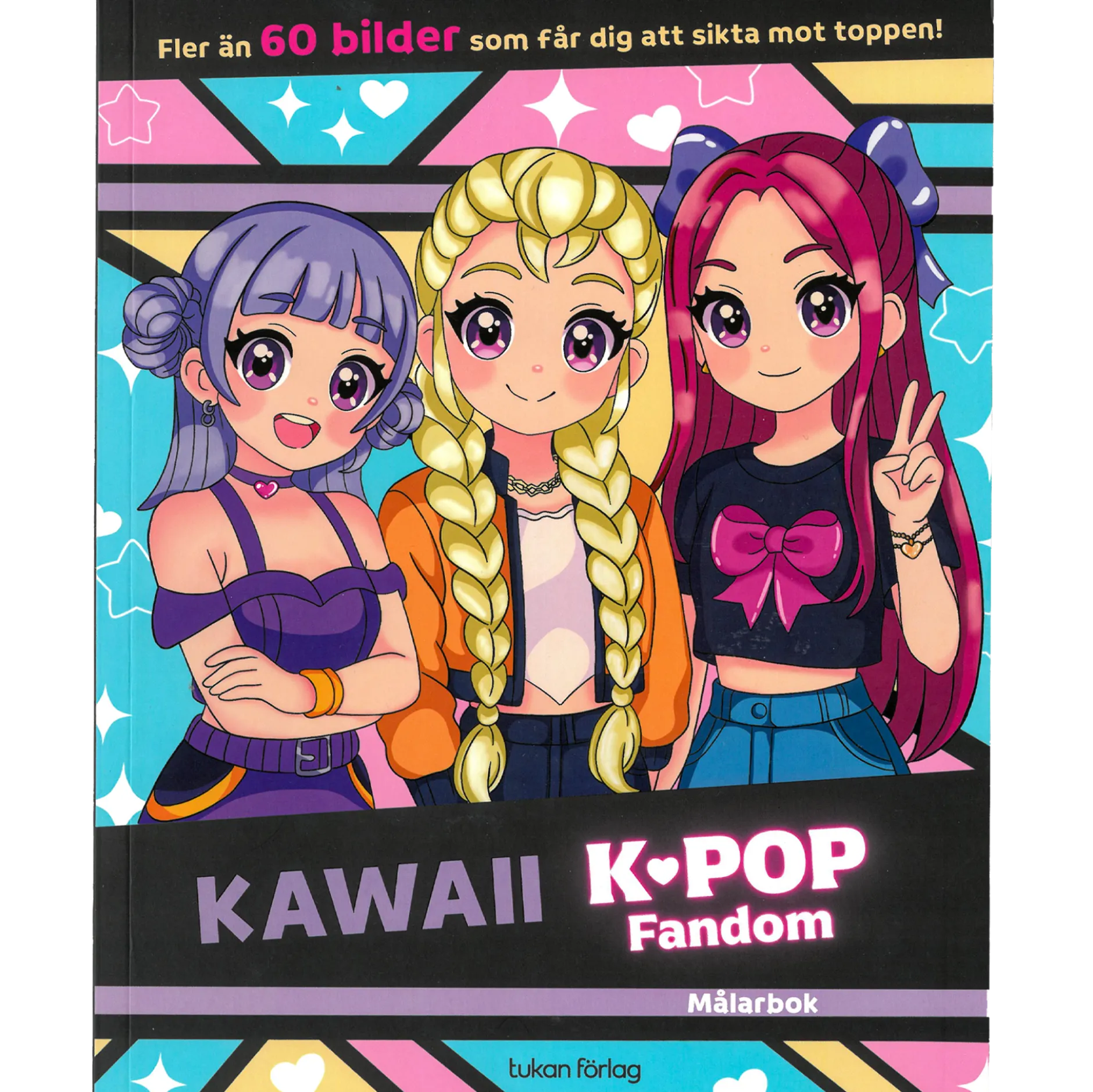 Kawaii K-pop Fandom målarbok