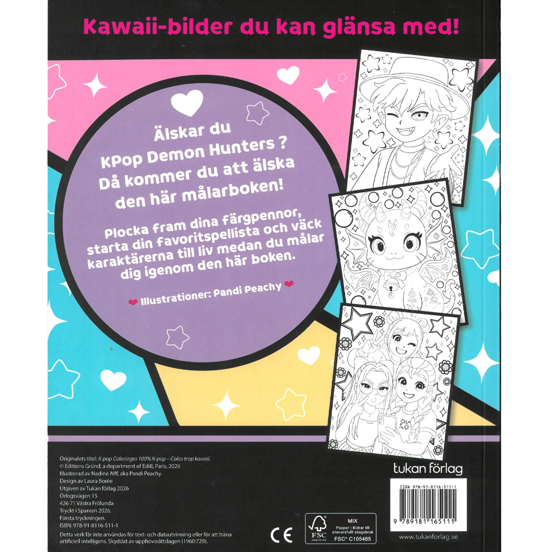 Kawaii K-pop Fandom målarbok