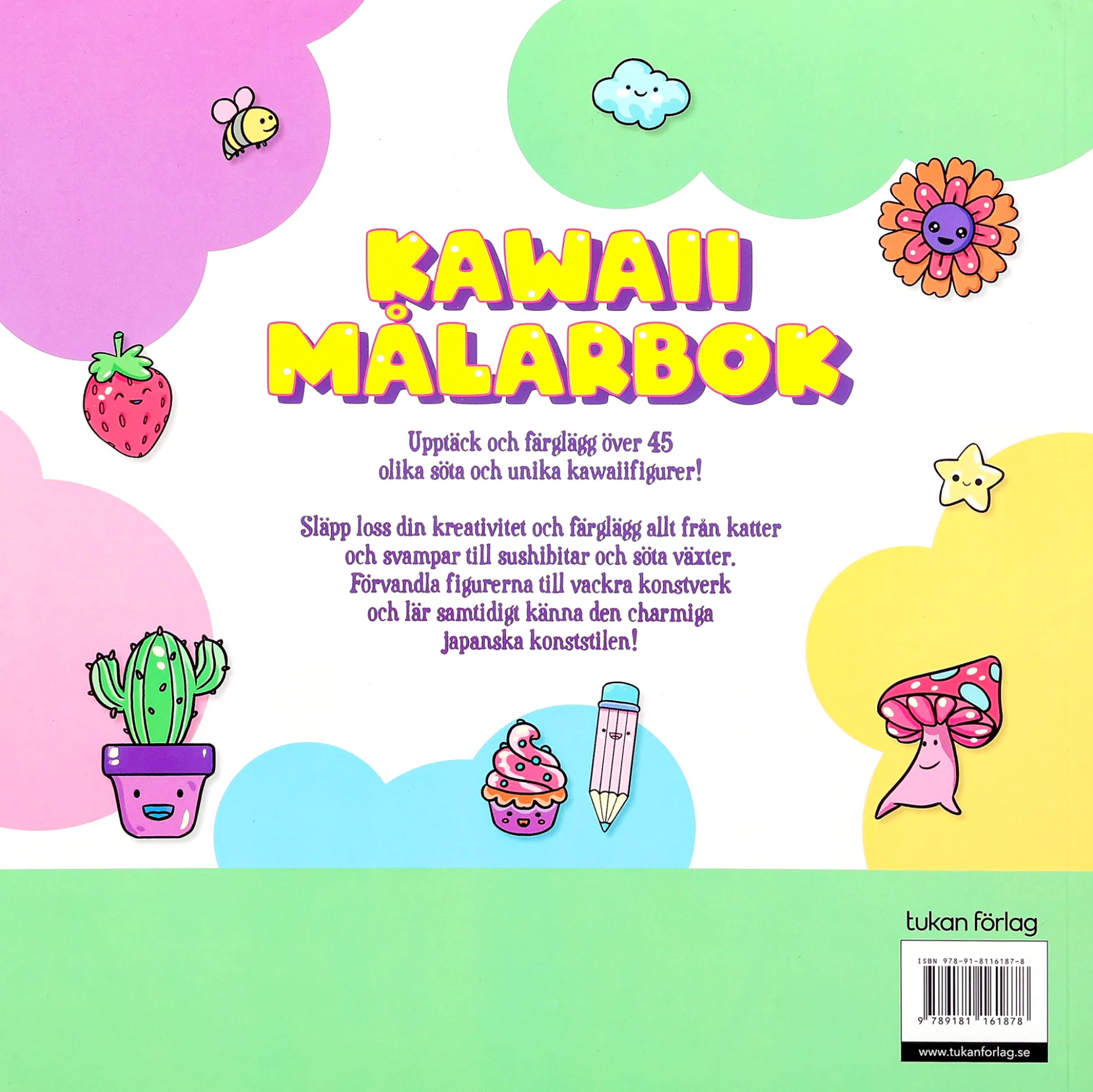 Kawaii Målarbok